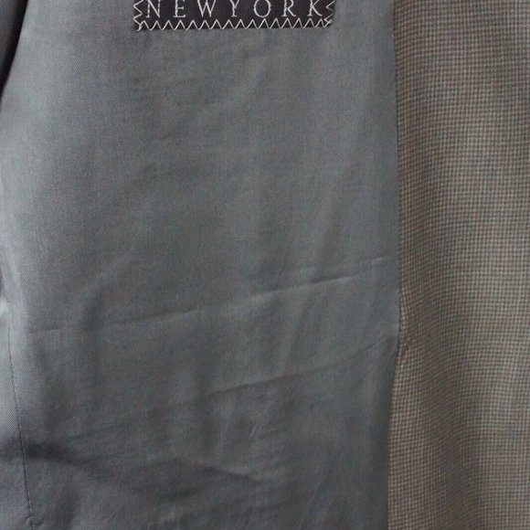 Gieves & Hawkes Savile Row Dover 1005 Wool Gray Brown Plaid Sport Coat Sz 42R - Picture 9 of 9